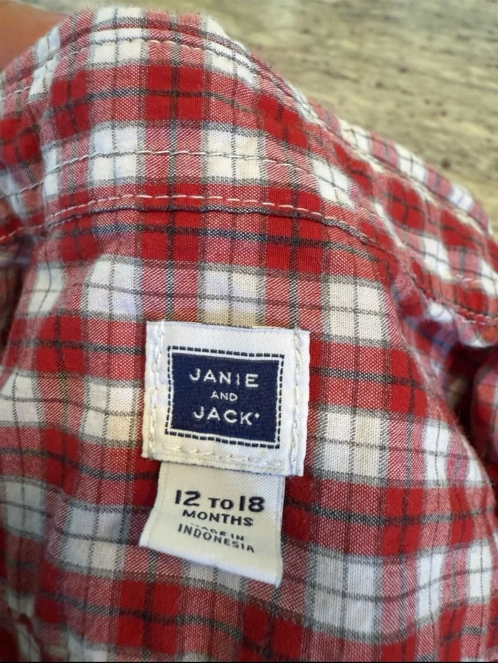 The Children's Place Pink, Navy & White,Janie &jack Plaid Button-Down Shirt